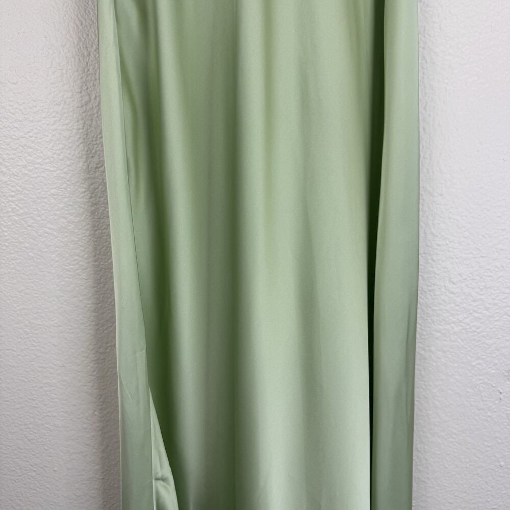 NWT Lioness x REVOLVE "About A Girl" Satin Maxi Slip Dress in Light Green/Lime ✨ - Picture 14 of 16